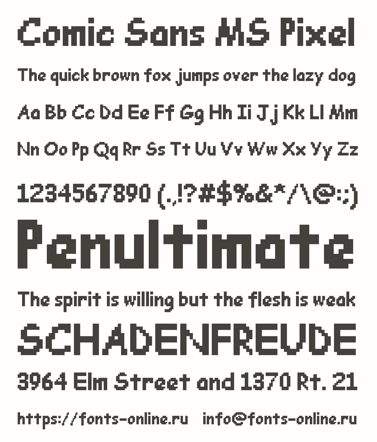 Comic Sans MS Pixel Free Font Download